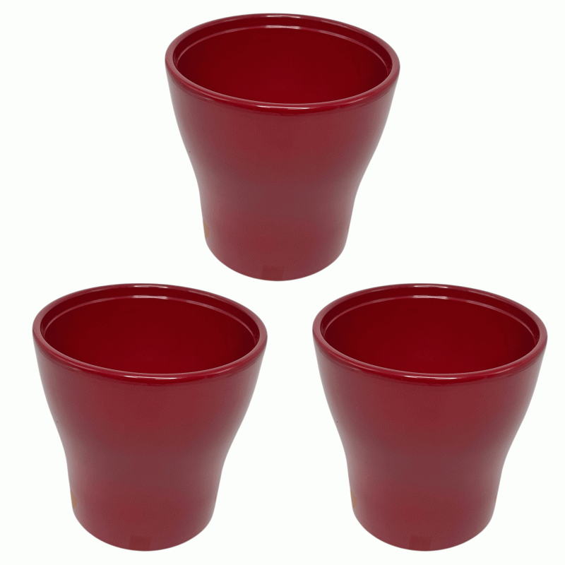 3 PACK MACETAS ANNA RED
